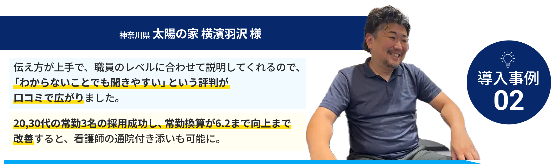 導入実績02: 神奈川県  太陽の家 横濱羽沢 様