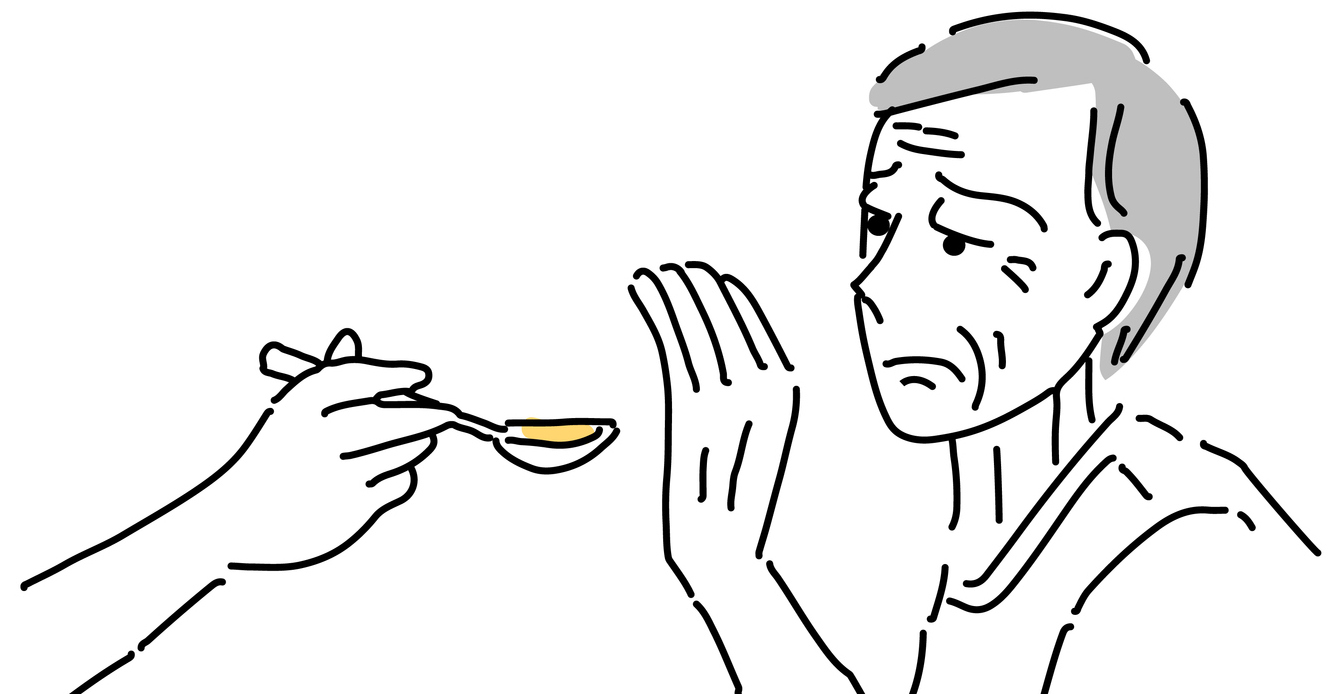 食事の際に口を開けてもらえず、食事摂取ができないことがあります【精神科医療養指導事例】